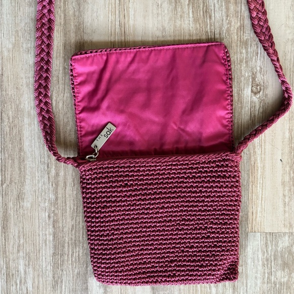 The Sak Mini Crossbody Bag Berry Pink Excellent - Picture 4 of 7